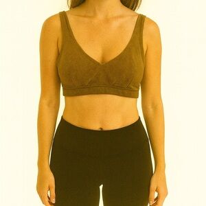 Aerie Offline Size Large Brown Loungewear Bra